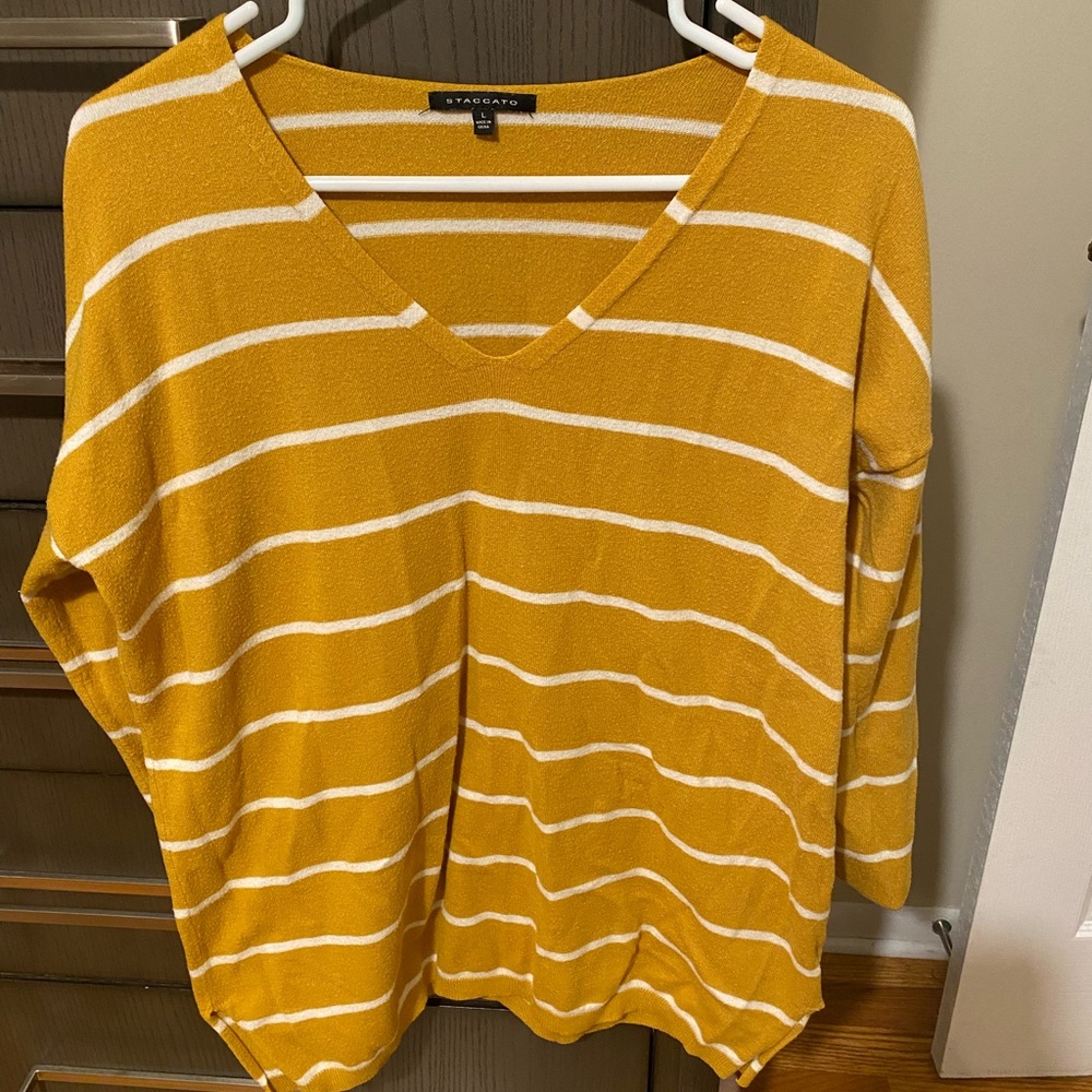 Mustard stripe sweater